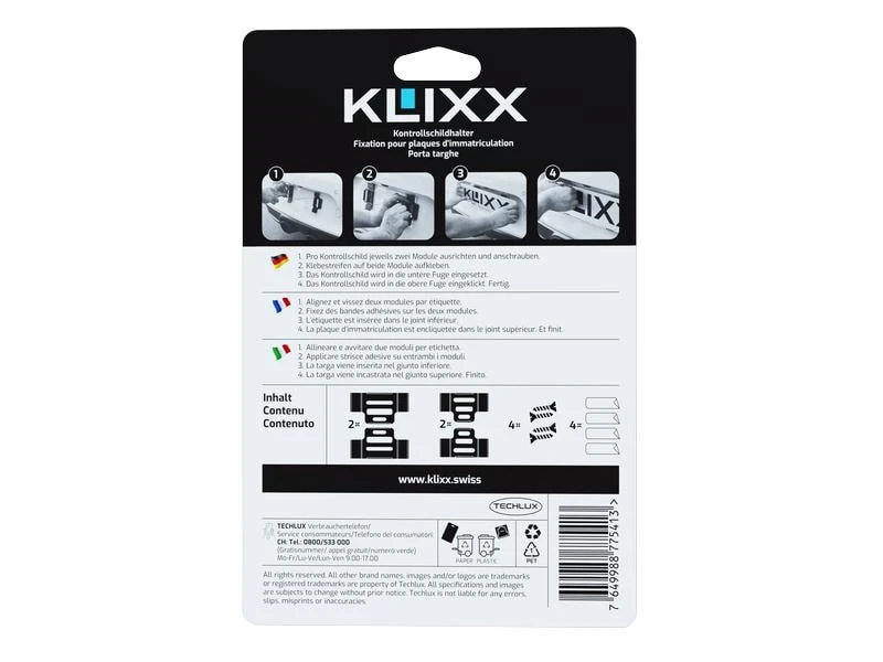 Klixx Kennzeichenhalter Rahmenlos, Langformat 3 Klixx Kennzeichenhalter Rahmenlos, Langformat – Bild 3