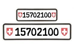 EASYKLICK Kennzeichenhalterset lang, Karbon