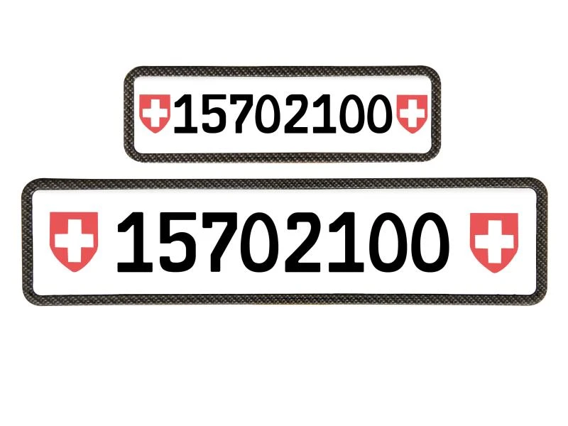 EASYKLICK Kennzeichenhalterset lang, Karbon 1 EASYKLICK Kennzeichenhalterset lang, Karbon