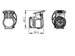 Südo Adapter 311069 13/7-polig -Fahrzeug Verkaufsladen 53001125 xxl