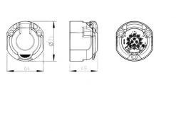 Südo Steckdose 121134 13-polig -Fahrzeug Verkaufsladen 53011503 xxl