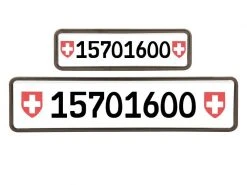 EASYKLICK Kennzeichenhalterset lang, Schwarz -Fahrzeug Verkaufsladen 53061541 xxl