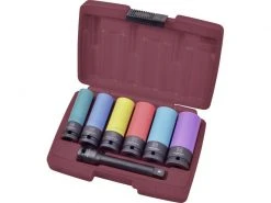 Kraftwerk Alufelgen-Schlagstecknuss-Satz 1/2" 7-teilig