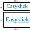 EASYKLICK Kennzeichenhalterset hoch, Schwarz